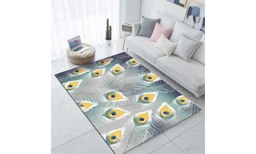 ELSE TAVUS KUŞU TÜYLERİ MODERN DESENLİ SALON HALISI 150X80