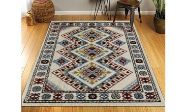 KADKİL RENKLİ KAROLU KAYMAZ TABAN DESENLİ HALI 150X80