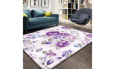 CANEL MOR GÜLLER 3D LASTİKLİ HALI ÖRTÜSÜ 02