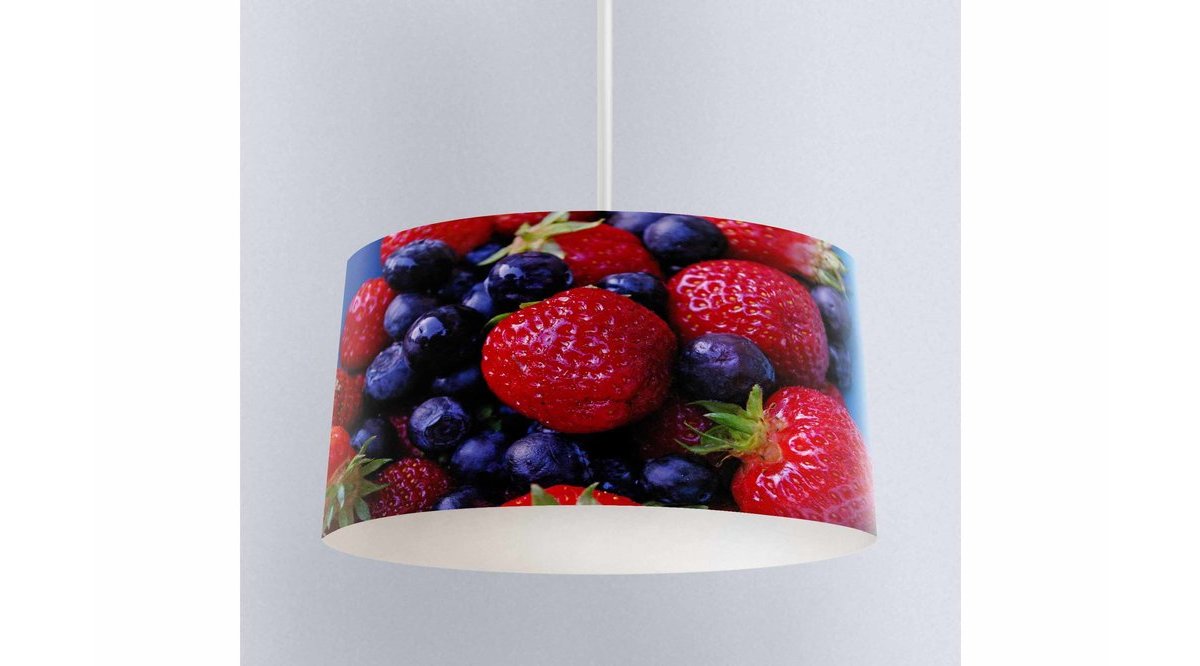 ELSE ÇİLEK ERİK MEYVELİ DESENLİ KUMAŞ MUTFAK 3D SARKIT AVİZE FİYATI