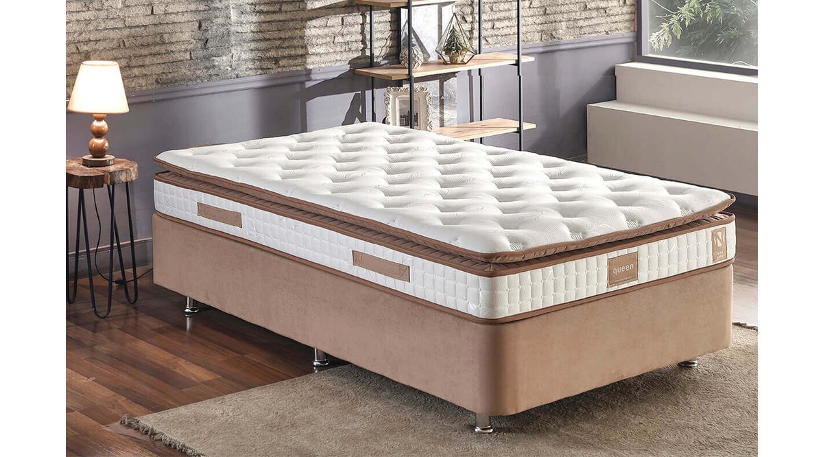 NİRON QUEEN TAM ERGONOMİK 25 CM ORTA SERT PEDLİ LÜKS YATAK 140X190