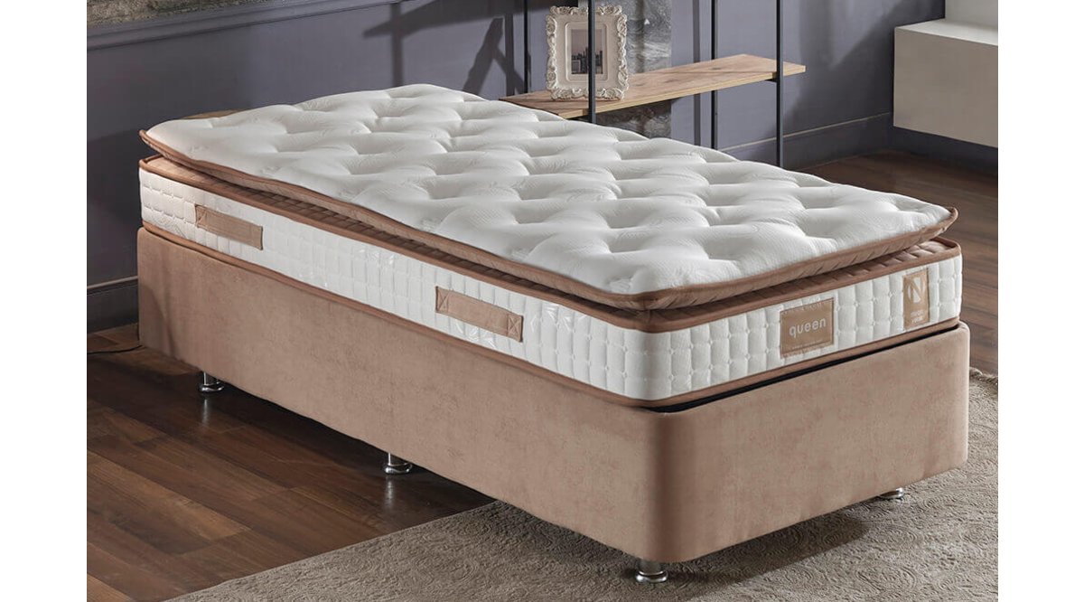 NİRON QUEEN TAM ERGONOMİK 25 CM ORTA SERT PEDLİ LÜKS YATAK 140X190