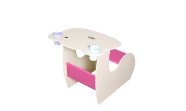 AHŞAP ÇALIŞMA BOYAMA MASASI PEMBE