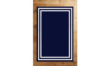 MARKAEV EMERALD HALI LACİVERT BEYAZ ÇİZGİLİ 50X80