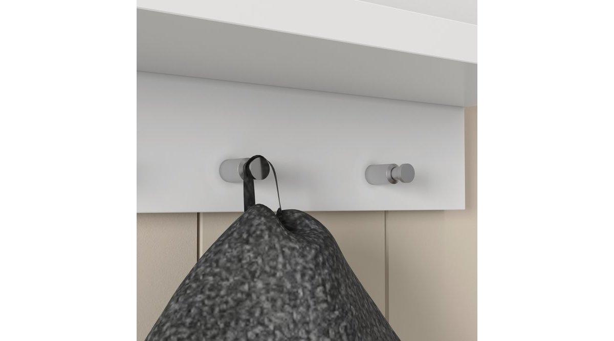 RANİ P1 MODERN DUVAR ASKISI PORTMANTO ASKILIK BEYAZ VESTİYER 55 CM M1