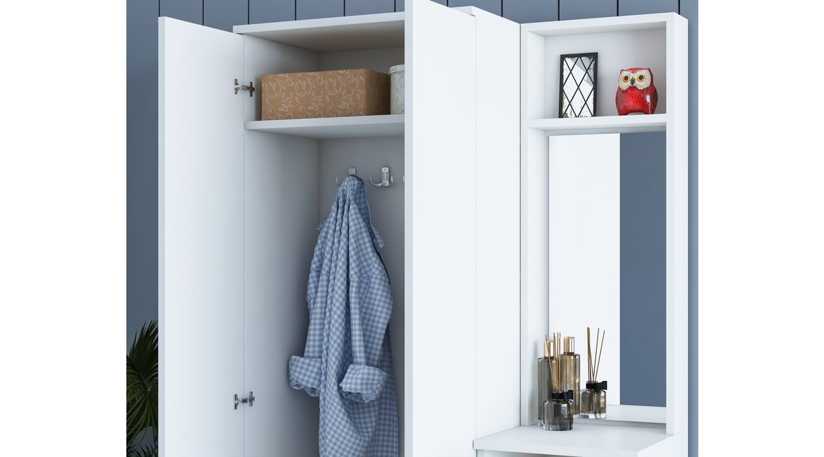 RANİ P6 MODERN ÇEKMECELİ AYNALI PORTMANTO AYAKKABILIK RANİ P6 MODERN ÇEKMECELİ AYNALI PORTMANTO AYAKKABILIK