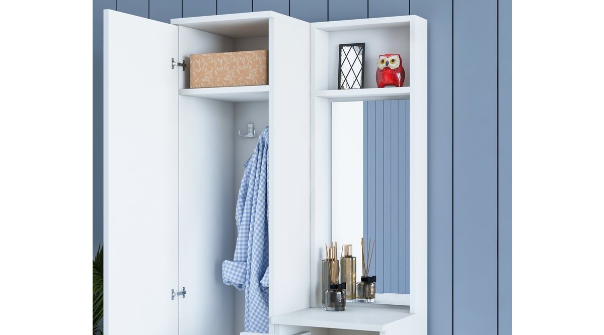 RANİ P6 MODERN ÇEKMECELİ AYNALI PORTMANTO AYAKKABILIK RANİ P6 MODERN ÇEKMECELİ AYNALI PORTMANTO AYAKKABILIK