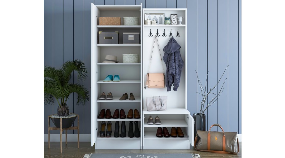 RANİ P6 MODERN PORTMANTO AYAKKABILIK VESTİYER BEYAZ M11 RANİ P6 MODERN PORTMANTO AYAKKABILIK VESTİYER BEYAZ M11