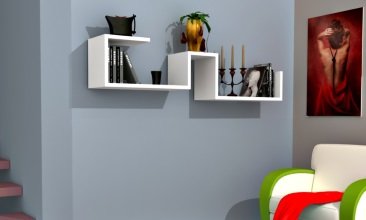 MAZE DUVAR RAFI BEYAZ