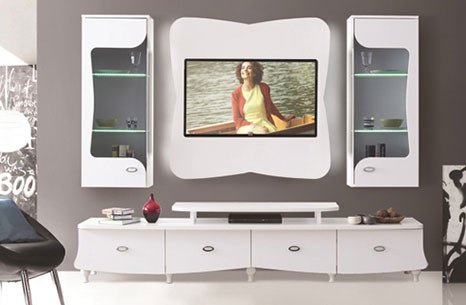 POLOX TV ÜNİTESİ BEYAZ