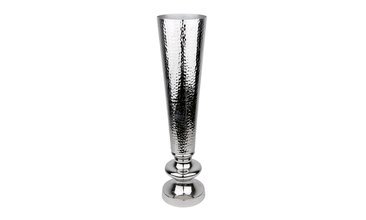 GÜMÜŞ DÖVMELİ UZUN VAZO 67 CM