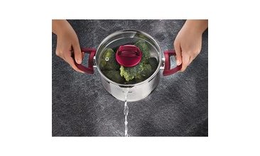 SCHAFER FİLTER CHEF ÇELİK TENCERE SETİ 8 PARÇA BORDO