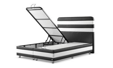 EKOL YATAK BAZA SETİ SİYAH BEYAZ ÇİFT KİŞİLİK 140X190