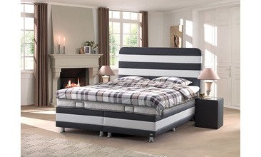 EKOL YATAK BAZA SETİ SİYAH BEYAZ ÇİFT KİŞİLİK 140X190