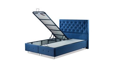 KİNG YATAK BAZA SETİ MAVİ ÇİFT KİŞİLİK 140X190