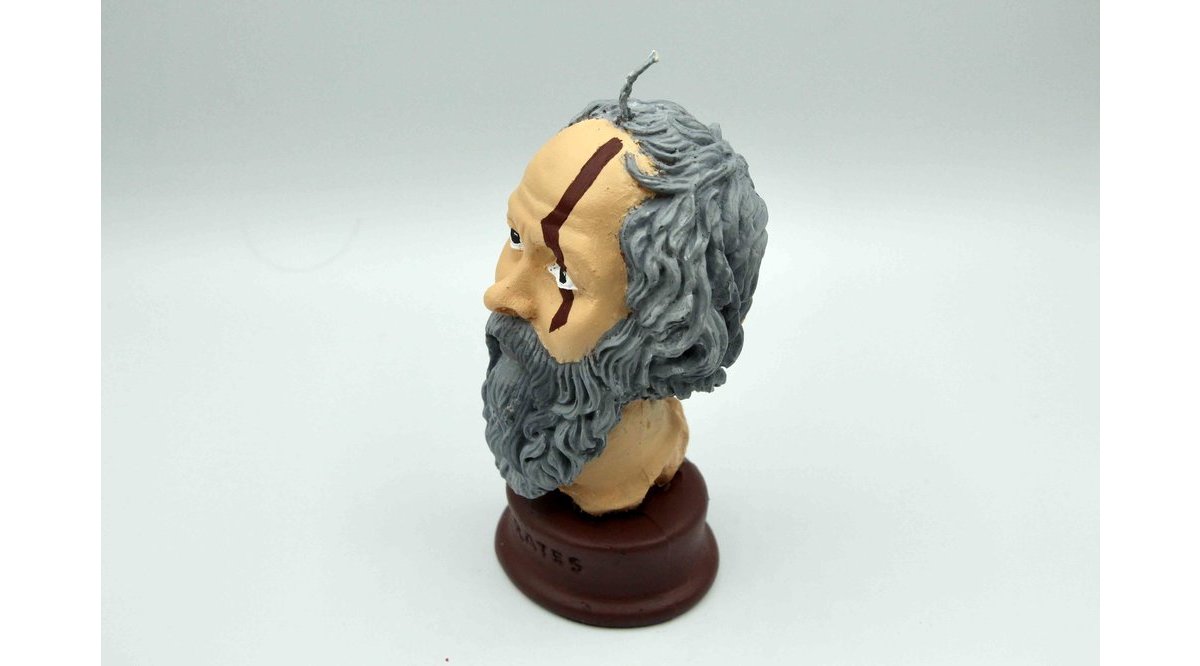 HEYKEL DEKORATİF MUM SOCRATES KAHVE GRİ FİYATI Vivense