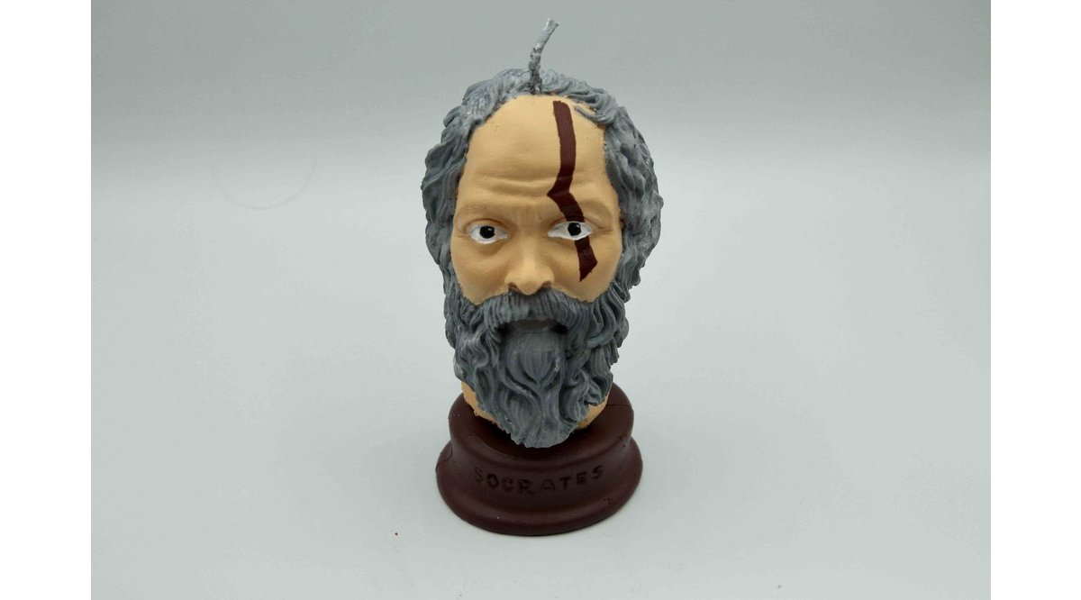 HEYKEL DEKORATİF MUM SOCRATES KAHVE GRİ FİYATI Vivense