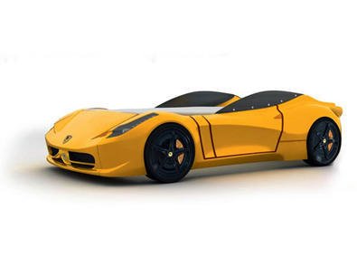 FERRARİ ARABALI YATAK SARI