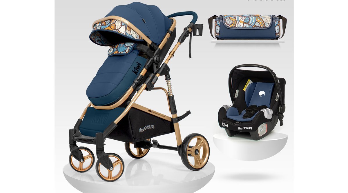 KİWİ BESTWAY İSKANDİNAV TASARIM BEBEK ARABASI SETİ MAVİ KİWİ BESTWAY İSKANDİNAV TASARIM BEBEK ARABASI SETİ MAVİ