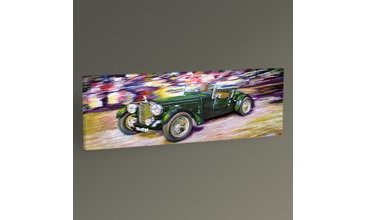 GREEN RACE CAR TABLO 60X20