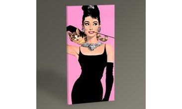 AUDREY HEPBURN POP ART TABLO N2 60X30