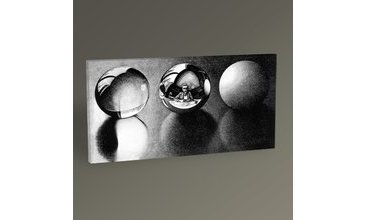 MC ESCHER THREE SPHERES II 60X30