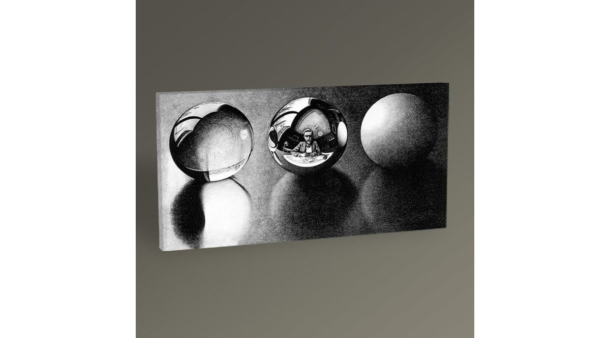 MC ESCHER THREE SPHERES II 60X30 FİYATI Vivense