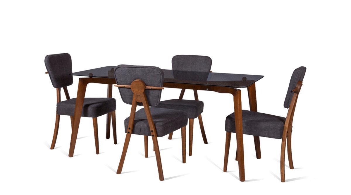 TİA MASA SANDALYE TAKIMI FÜME FİYATI Vivense