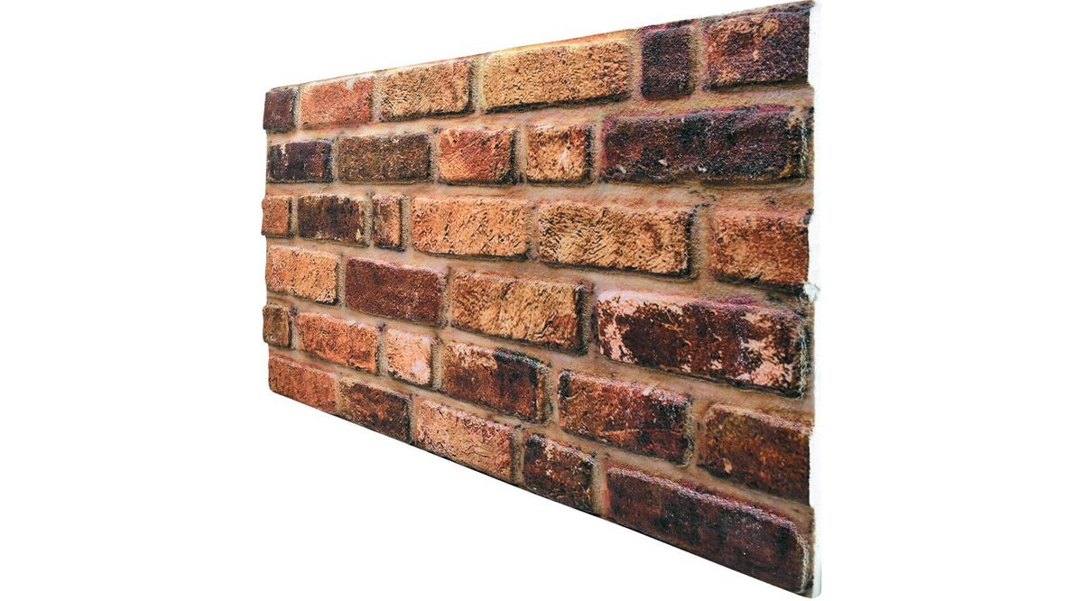 3 BOYUTLU STRAFOR RENKLİ KÜLTÜR TUĞLASI DESENLİ KÖPÜK DUVAR KAPLAMA
