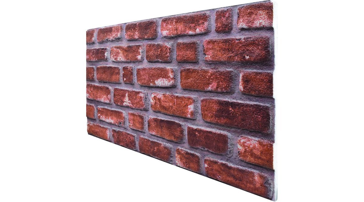 3 BOYUTLU STRAFOR RENKLİ KÜLTÜR TUĞLASI DESENLİ KÖPÜK DUVAR KAPLAMA