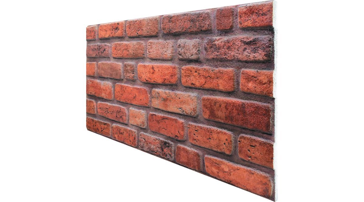 3 BOYUTLU STRAFOR RENKLİ KÜLTÜR TUĞLASI DESENLİ KÖPÜK DUVAR KAPLAMA