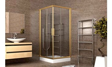 GOLD TERAPİ ŞEFFAF CAMLI DUŞAKABİN 80X80