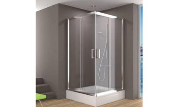 SİLVER TERAPİ ŞEFFAF CAM KARE DUŞAKABİN 80X80