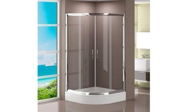 SİLVER TERAPİ ŞEFFAF CAM OVAL DUŞAKABİN 80X80