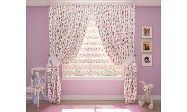MASAL PERİSİ BASKILI FON PERDE 80X260