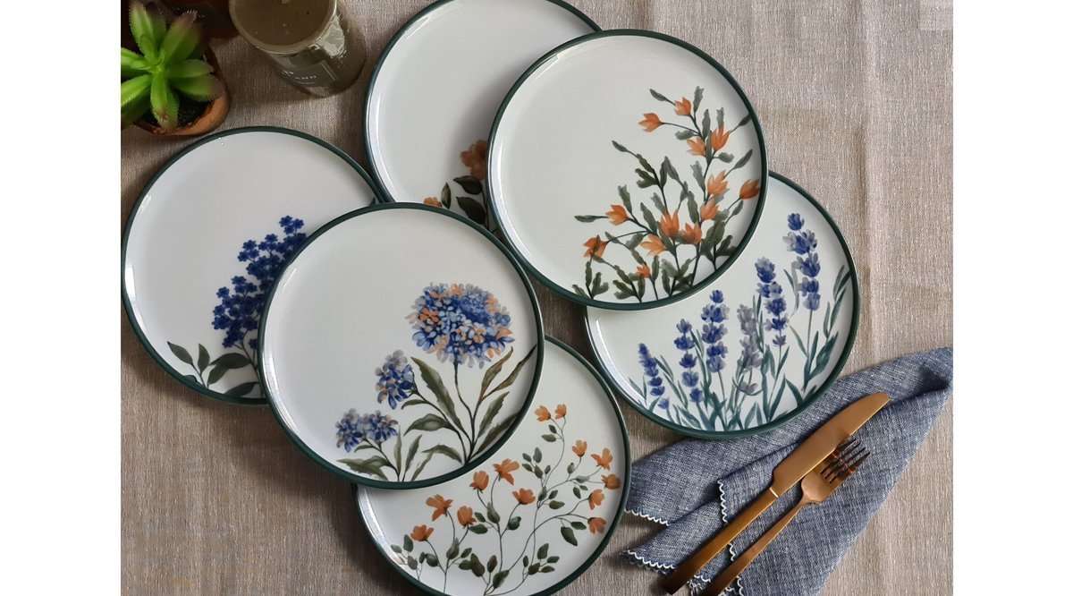 PORLAND FLOWER GARDEN 6 PARÇA KARMA PASTA TAKIMI FİYATI Vivense