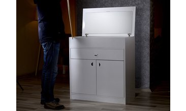 PERİA MİNİ PARLAK BEYAZ MAKYAJ TAKI DOLABI