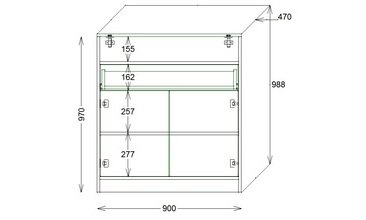 PERİA MİNİ PARLAK BEYAZ MAKYAJ TAKI DOLABI