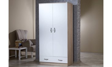 TETRA1 MEŞE BEYAZ ELBİSE DOLABI