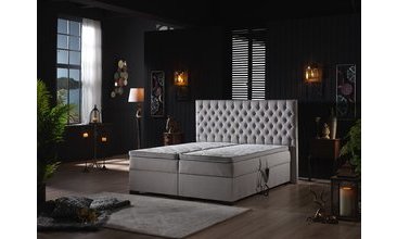 LEİLA HAREKETLİ SANDIKLI ÇİFT KİŞİLİK BAZA BAŞLIK YATAK SETİ