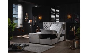 LEİLA HAREKETLİ SANDIKLI ÇİFT KİŞİLİK BAZA BAŞLIK YATAK SETİ