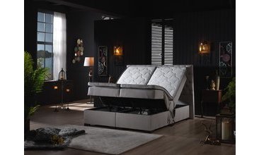 LEİLA HAREKETLİ SANDIKLI ÇİFT KİŞİLİK BAZA BAŞLIK YATAK SETİ