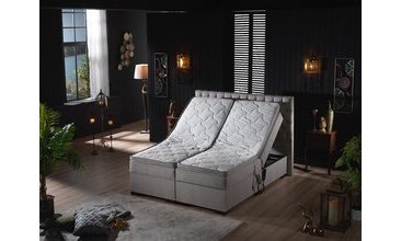 LEİLA HAREKETLİ SANDIKLI ÇİFT KİŞİLİK BAZA BAŞLIK YATAK SETİ