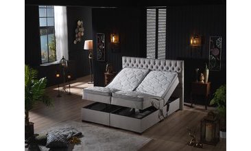 LEİLA HAREKETLİ SANDIKLI ÇİFT KİŞİLİK BAZA BAŞLIK YATAK SETİ