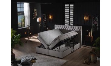 LEİLA HAREKETLİ SANDIKLI ÇİFT KİŞİLİK BAZA BAŞLIK YATAK SETİ