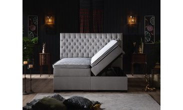 LEİLA HAREKETLİ SANDIKLI ÇİFT KİŞİLİK BAZA BAŞLIK YATAK SETİ