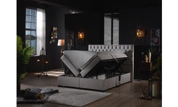 LEİLA HAREKETLİ SANDIKLI ÇİFT KİŞİLİK BAZA BAŞLIK YATAK SETİ