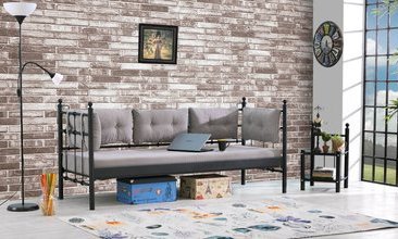 LALAS METAL SOFA SEDİR SİYAH 90X200CM