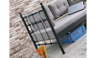 LALAS METAL SOFA SEDİR SİYAH 90X200CM