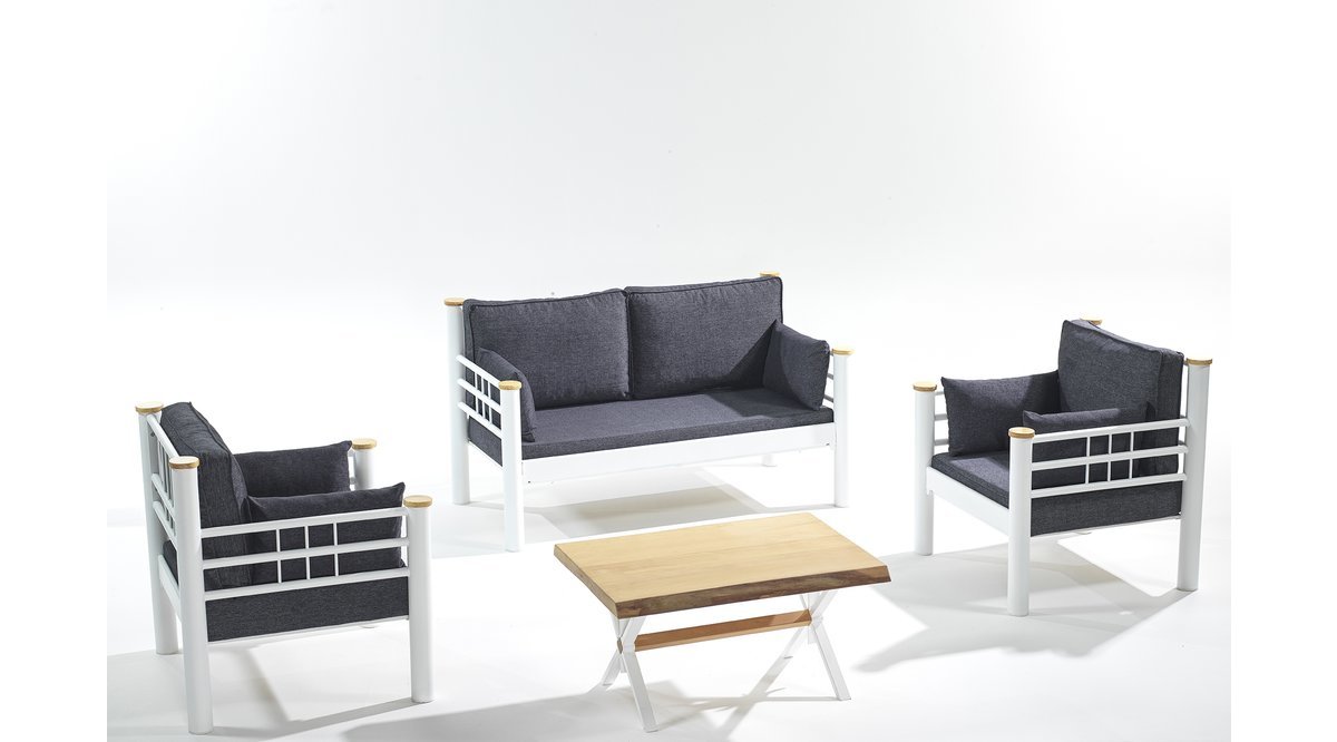 UNİMET KAPPİS DK METAL BAHÇE OTURMA GRUBU 2+1+1 BEYAZ UNİMET KAPPİS DK METAL BAHÇE OTURMA GRUBU 2+1+1 BEYAZ